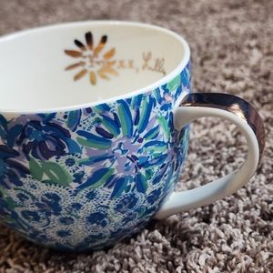 Lilly Pulitzer Gold Handle Ceramic Mug